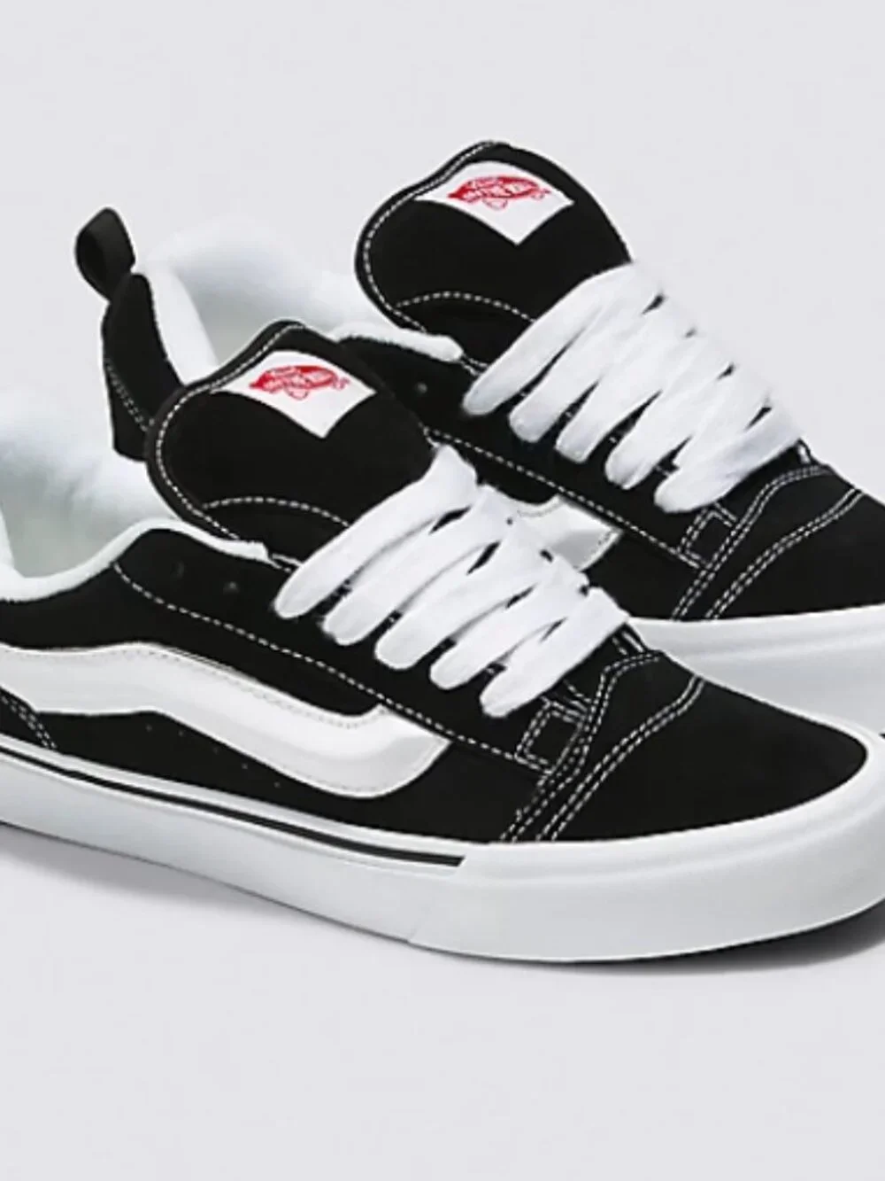 Vans Knu School Sneakers Black Truw White LAce up Men's sz 10 NIB NEW